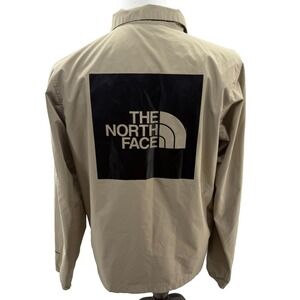 The North Face Tan Lightweight Snap Mens Coaches Jacket Windwall Small NF0A2VFS
